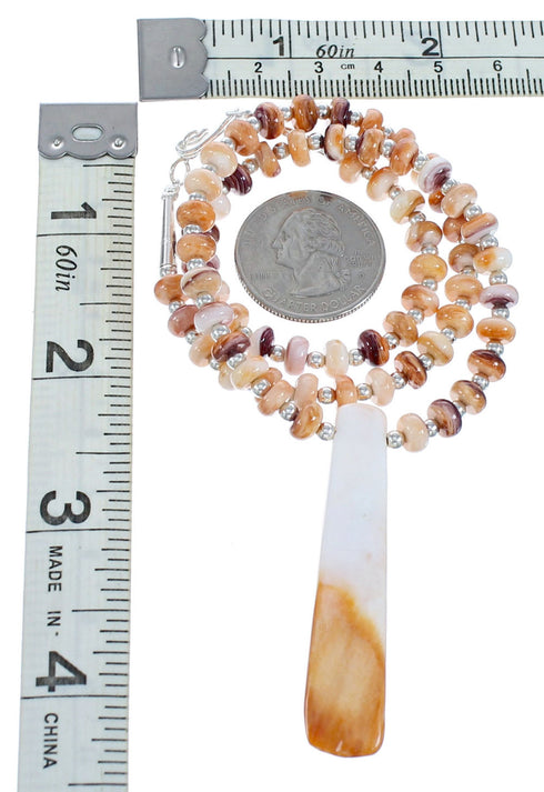 Genuine Sterling Silver Oyster Shell Bead Necklace MX121591